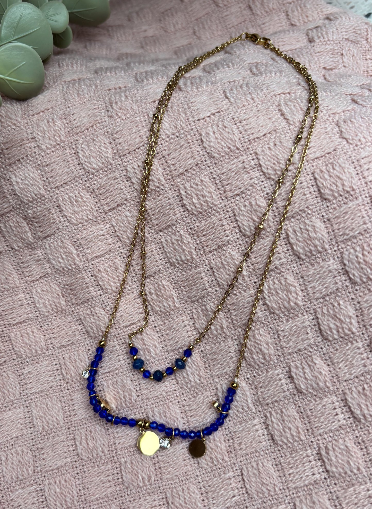 Ketting dubbel blauw