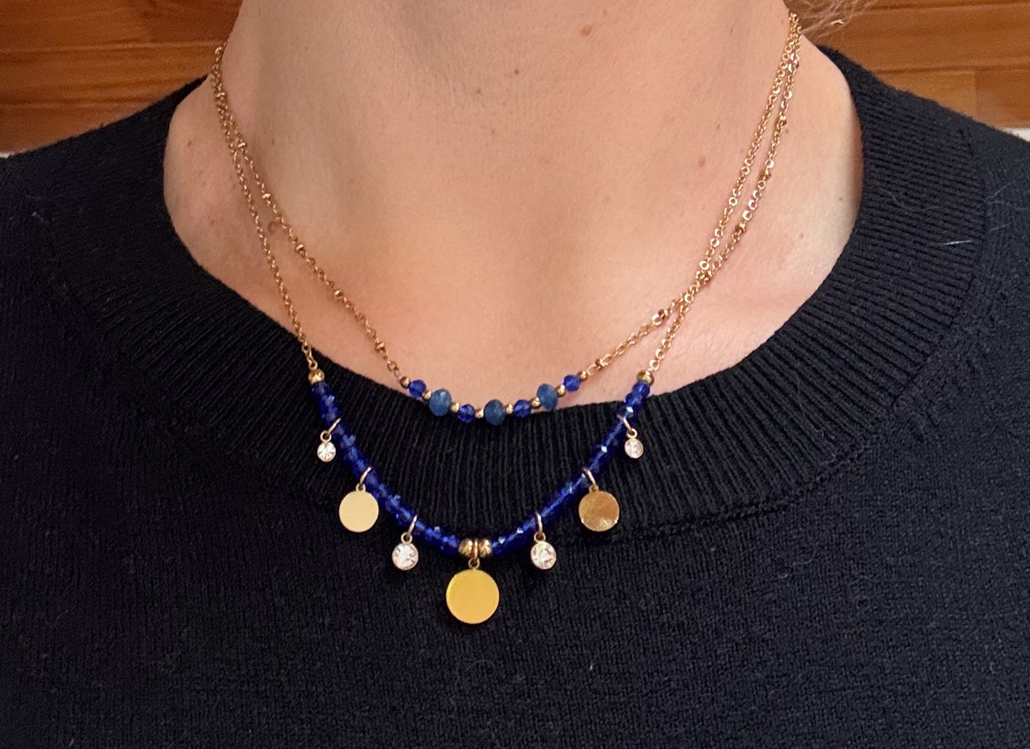 Ketting dubbel blauw