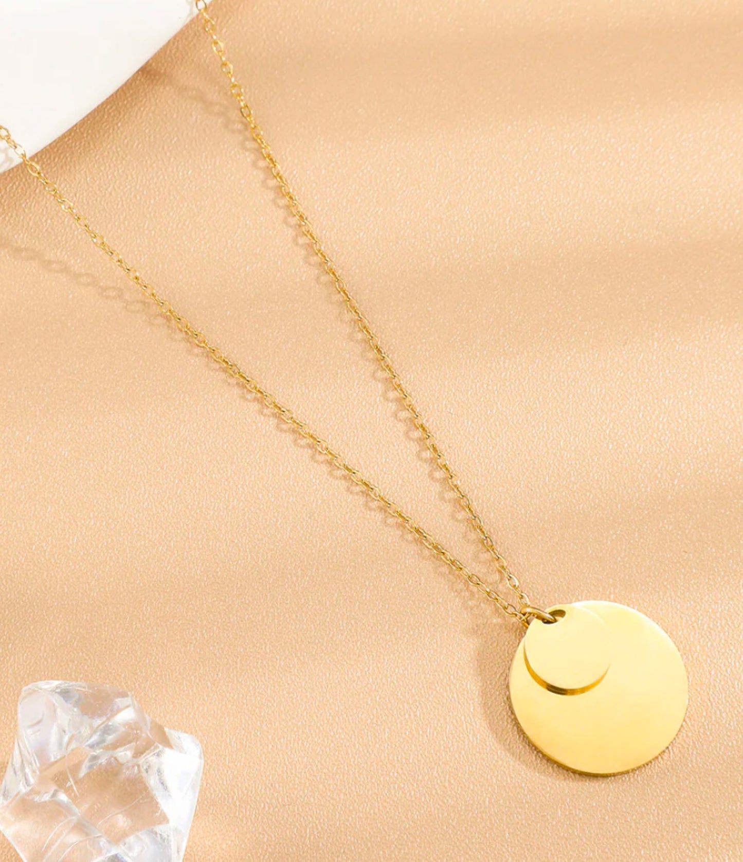 Ketting extra disc goud