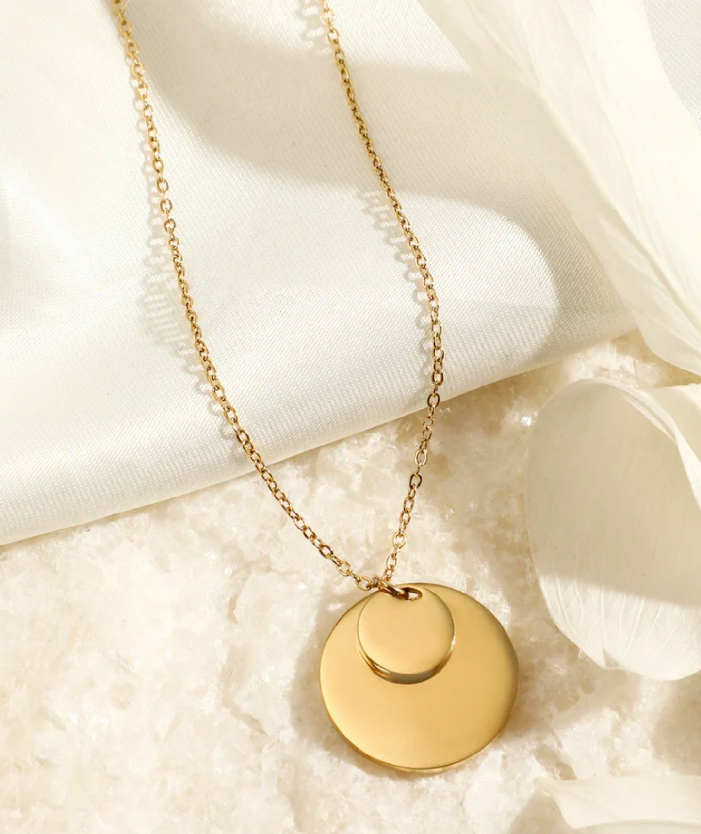 Ketting extra disc goud