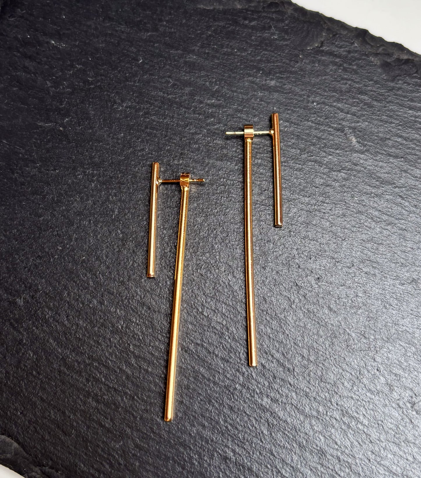 Oorbellen dubbel staafje