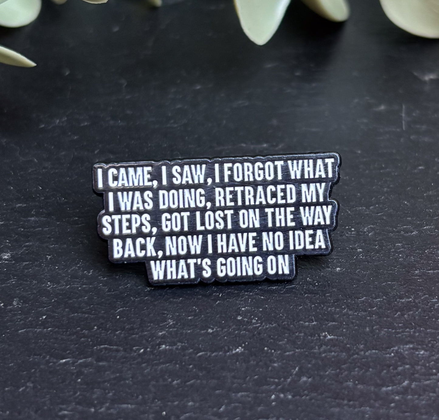 I came, I saw, I forgot