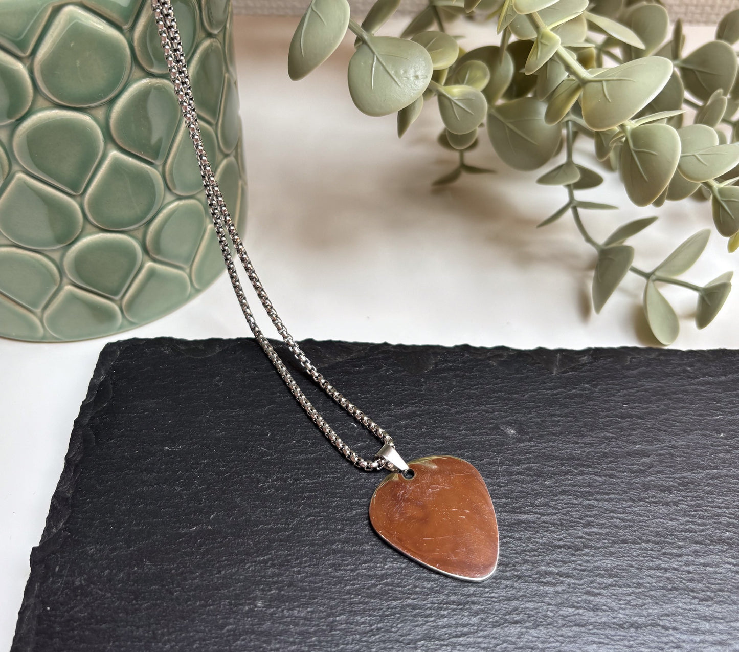 Ketting plectrum - zilver