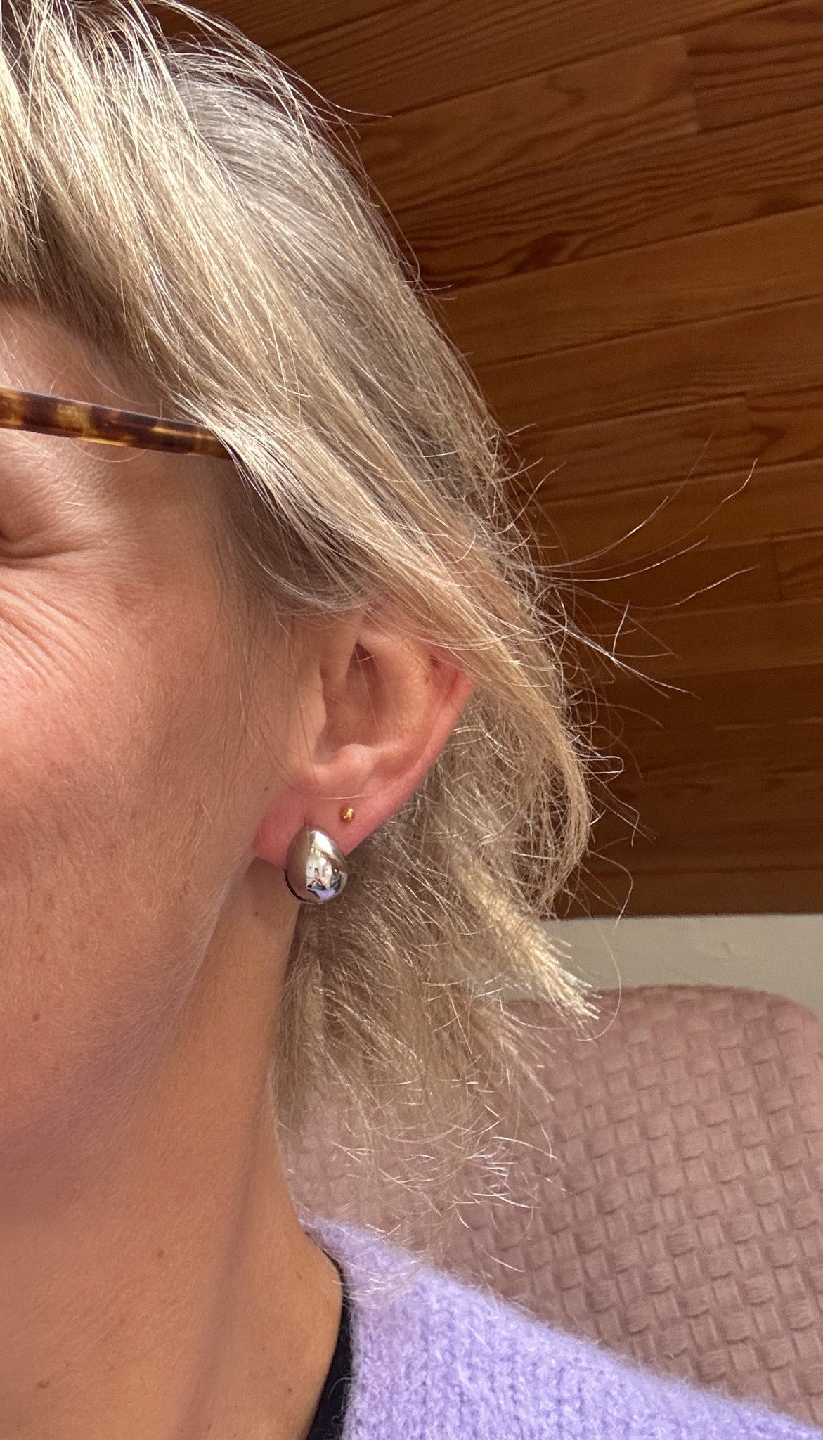 Studs druppel zilver