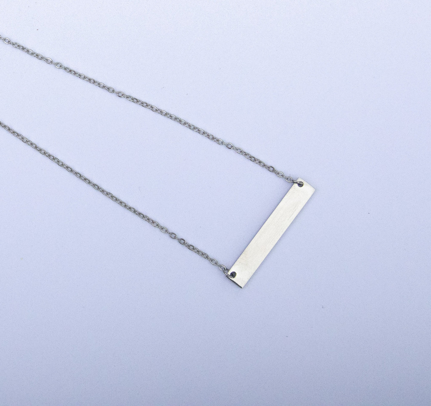Ketting zilver rechthoek