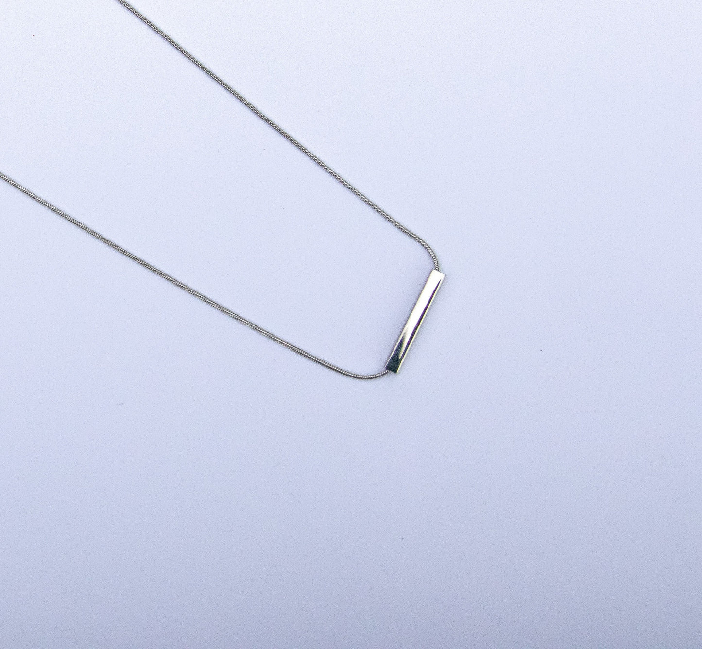 Ketting zilver staafje