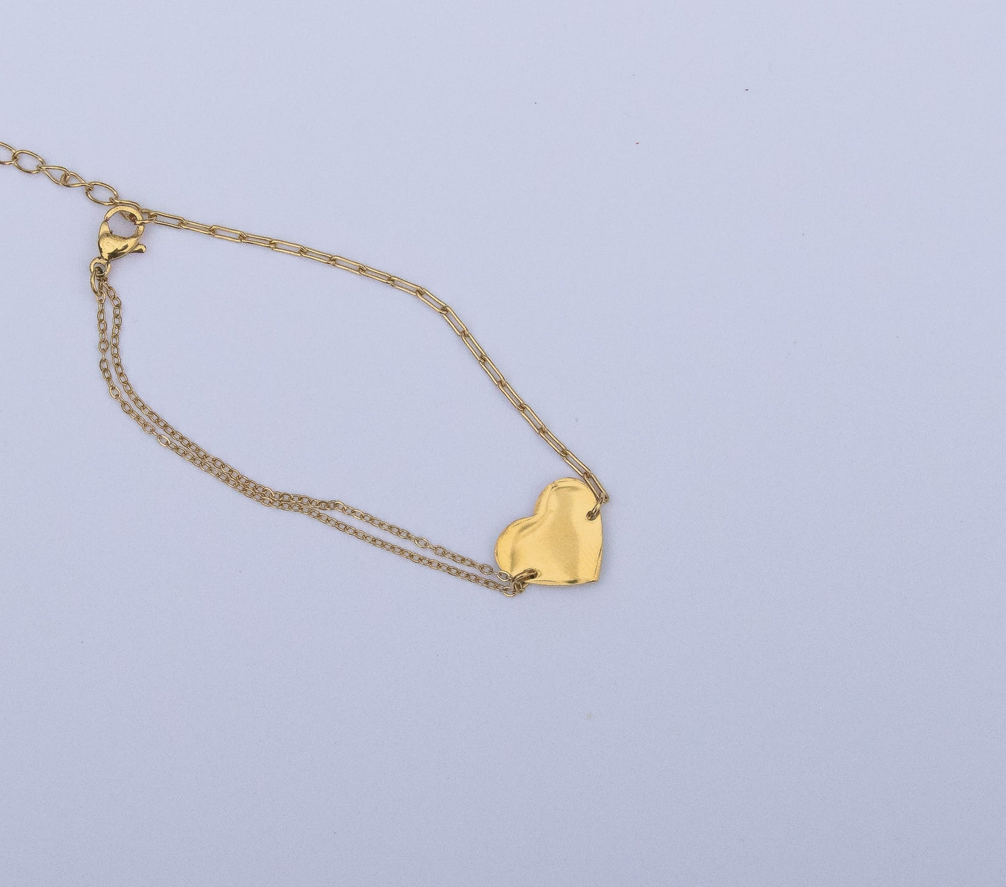 Armband fijn goud hart