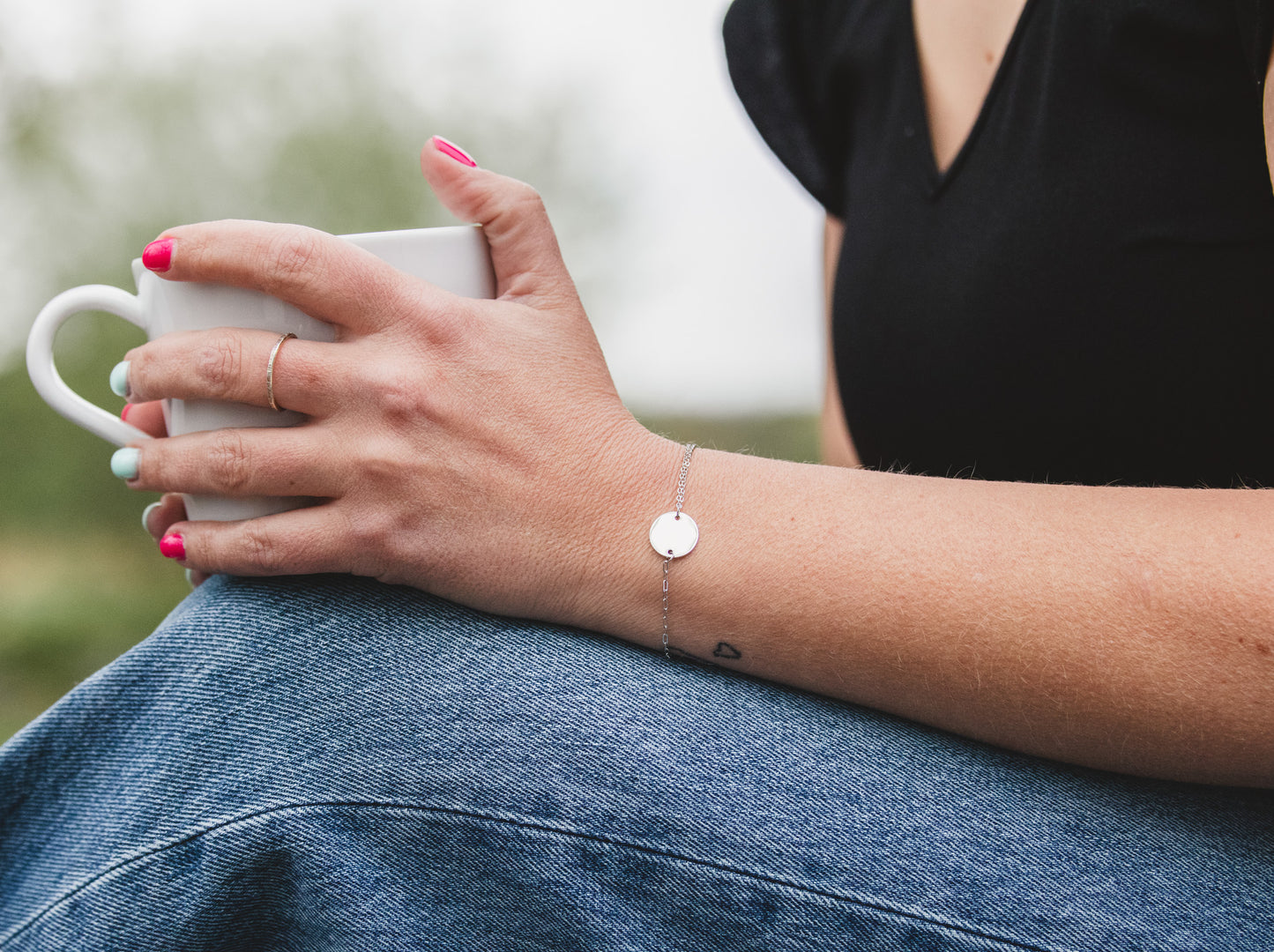 Armband fijn asymmetrisch zilver