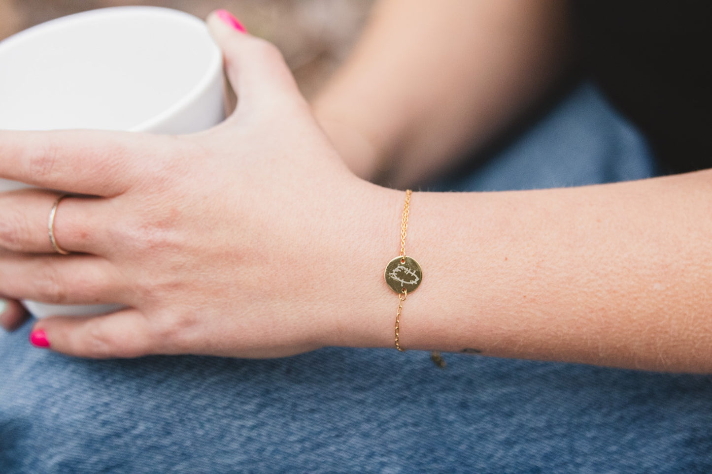 Armband fijn zilver hart