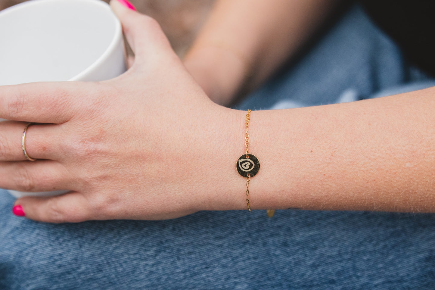 Armband fijn zilver hart