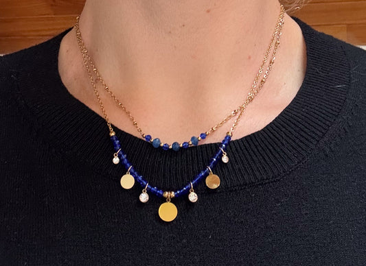 Ketting dubbel blauw