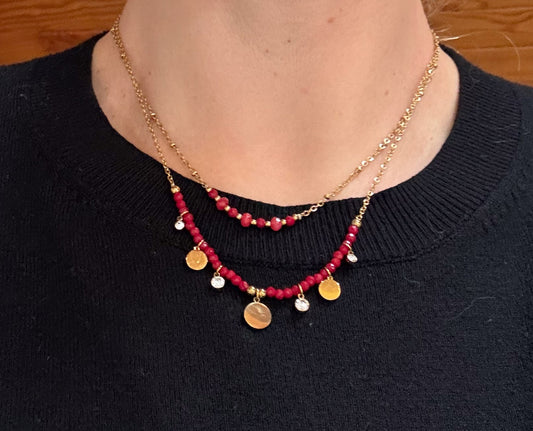 Ketting dubbel rood