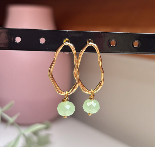 Studs goud lichtgroen
