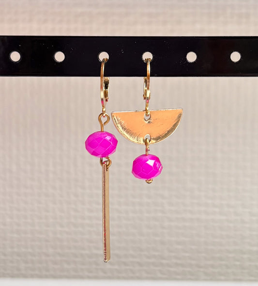 Oorbellen fuchsia