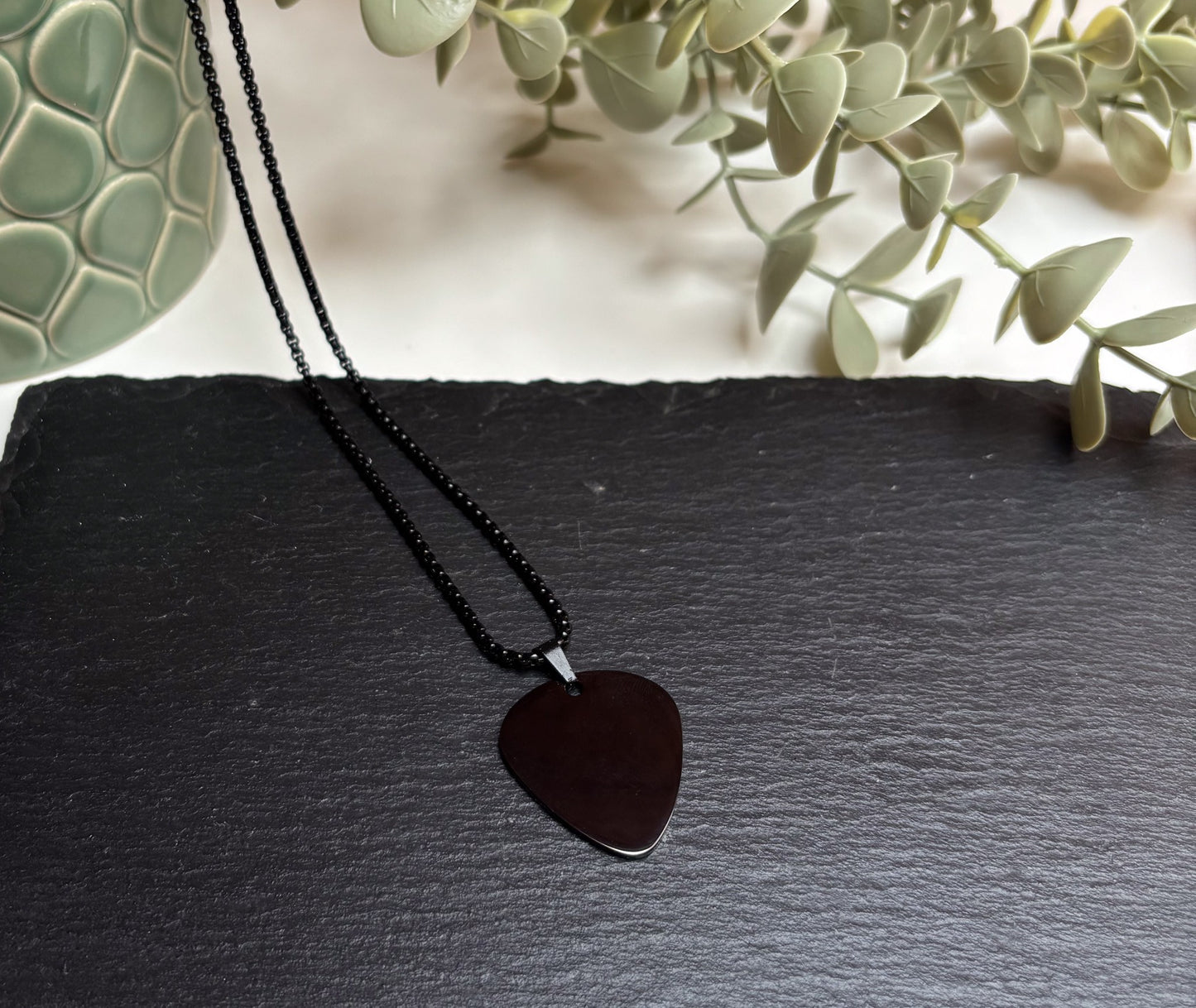 Ketting plectrum - zwart