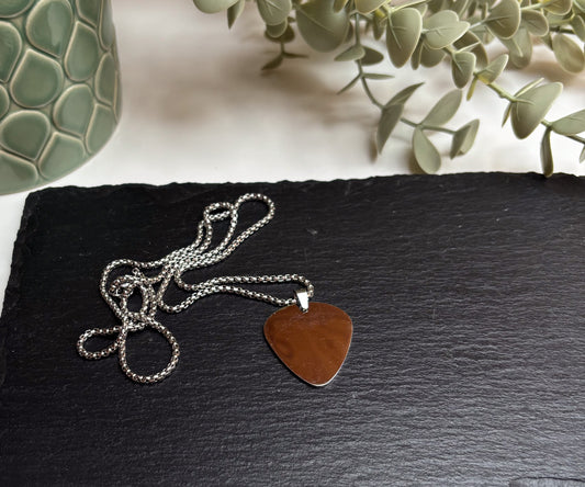 Ketting plectrum - zilver