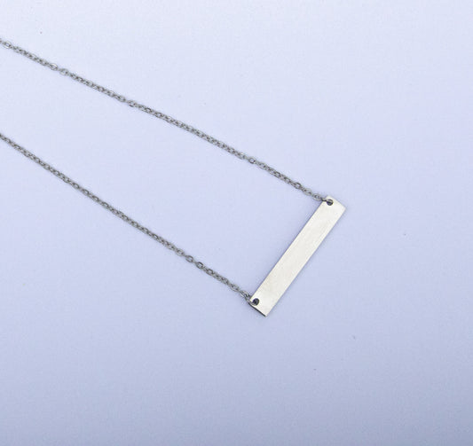 Ketting zilver rechthoek