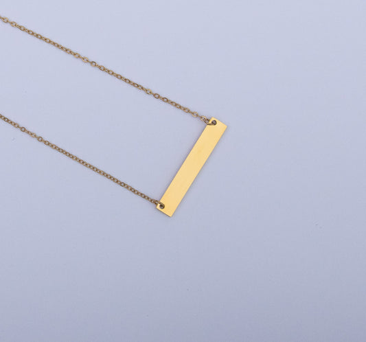 Ketting goud rechthoek